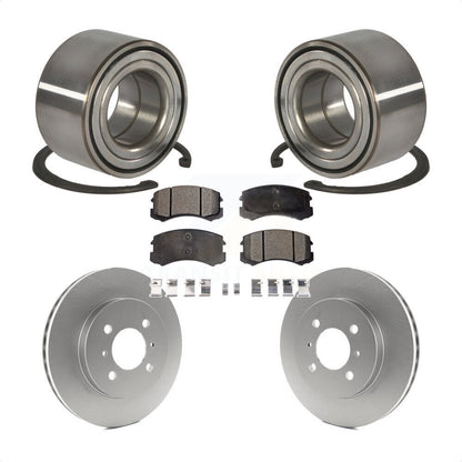 Kit de rotors et plaquettes de frein à disque enduits de roulement de roue avant pour Mitsubishi Lancer