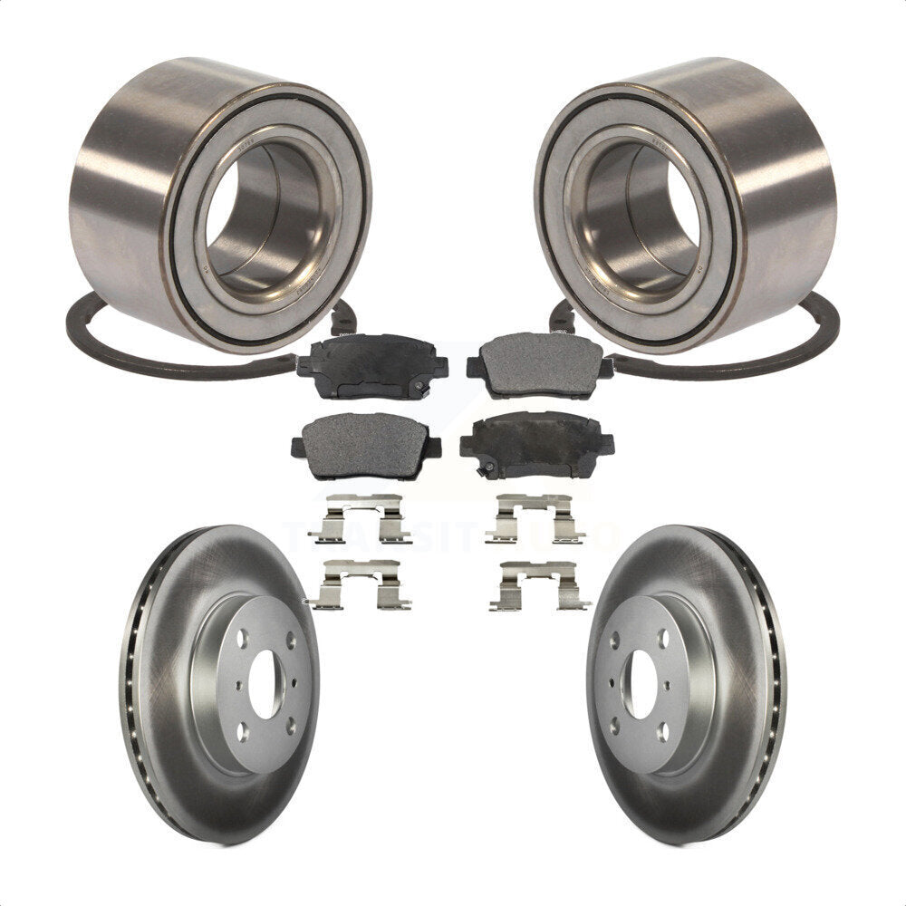 Kit de Rotor et plaquettes de frein à disque revêtu de roulement de roue avant, pour Toyota Ech 2001 – 2005