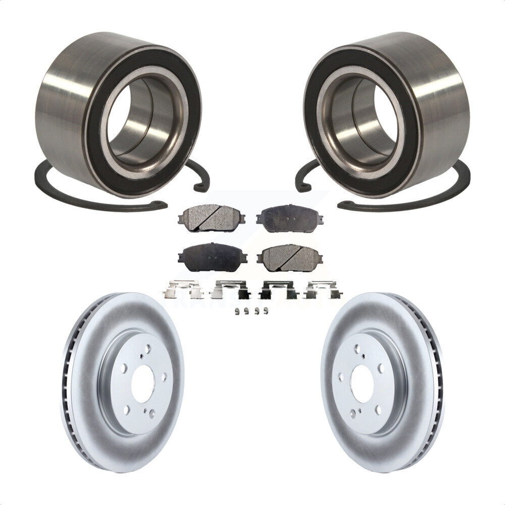 Kit de Rotor et plaquettes de frein revêtus de roulement de roue avant, pour Toyota Sienna Camry Solar