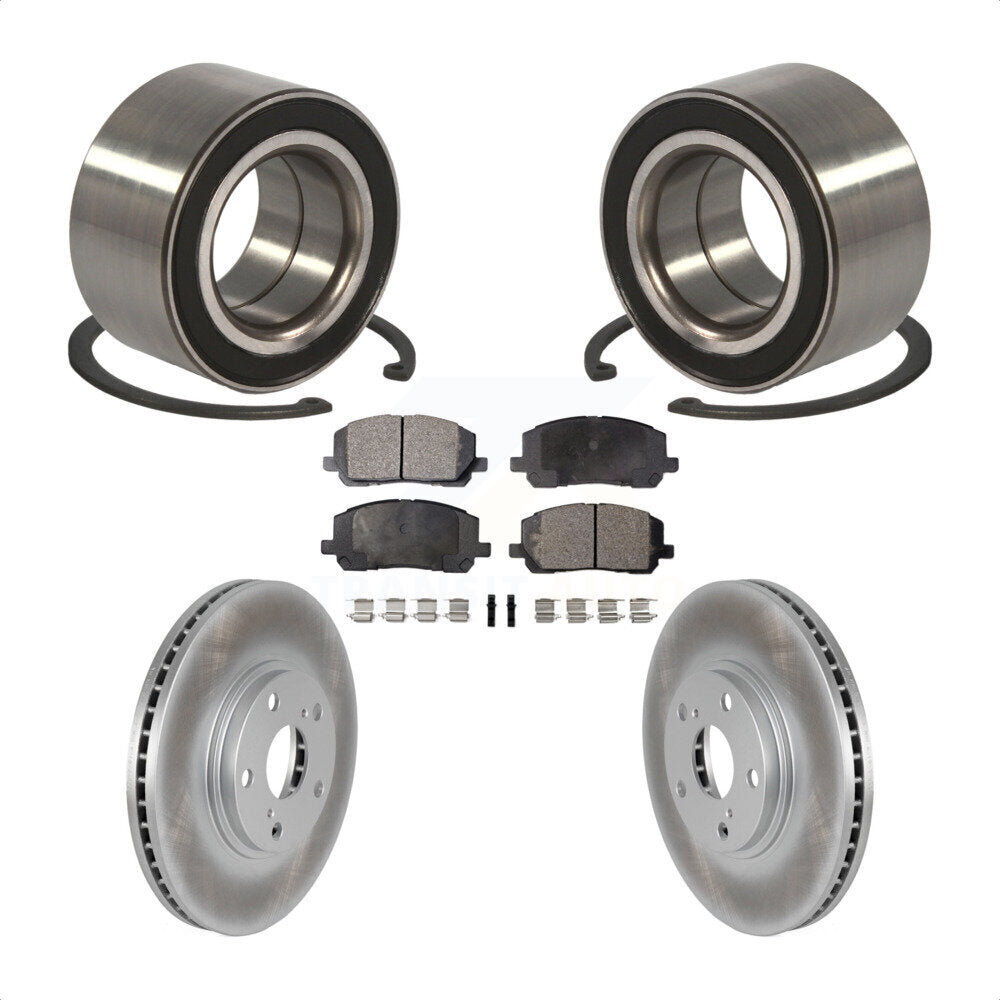 Kit de rotors et plaquettes de frein à disque enduits de roulement de roue avant pour Toyota Highlander
