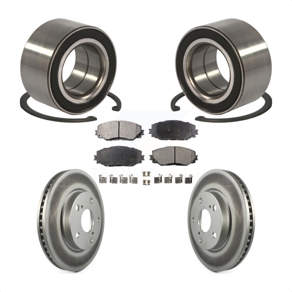 Kit de rotors et plaquettes de frein à disque enduits de roulement de roue avant pour Lexus HS250h 2010