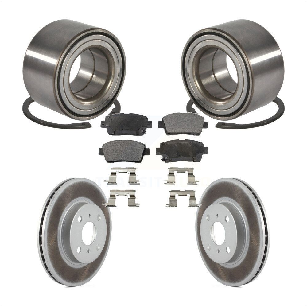 Kit de rotor et de plaquettes de frein à disque revêtus de roulement de roue avant, pour Toyota Priu 2001 – 2003