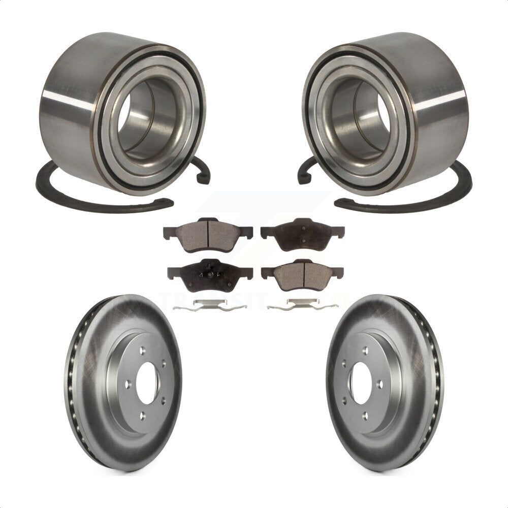 Kit de Rotor et de plaquettes de frein revêtus de roulement de roue avant, pour Ford Escape Mercury Marine