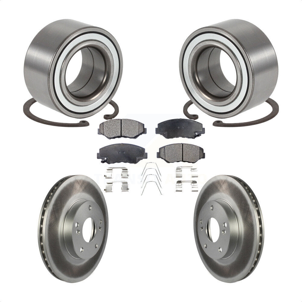 Kit de rotor et plaquettes de frein revêtus de roulement de roue avant pour Honda Element E 2003 – 2011
