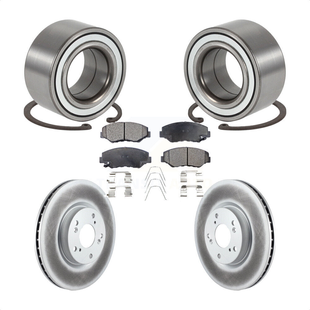 Kit de Rotor et de plaquettes de frein à disque revêtu de roulement de roue avant, pour Honda CR-2005 – 2006