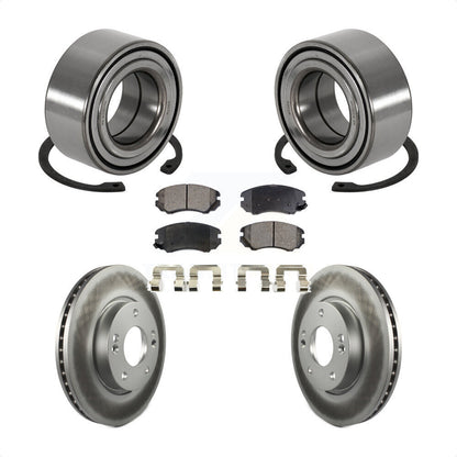 Kit de rotors et plaquettes de frein à disque enduits de roulement de roue avant pour Hyundai Tiburon