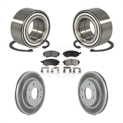 Kit de rotors et plaquettes de frein à disque enduits de roulement de roue avant pour Hyundai Elantra