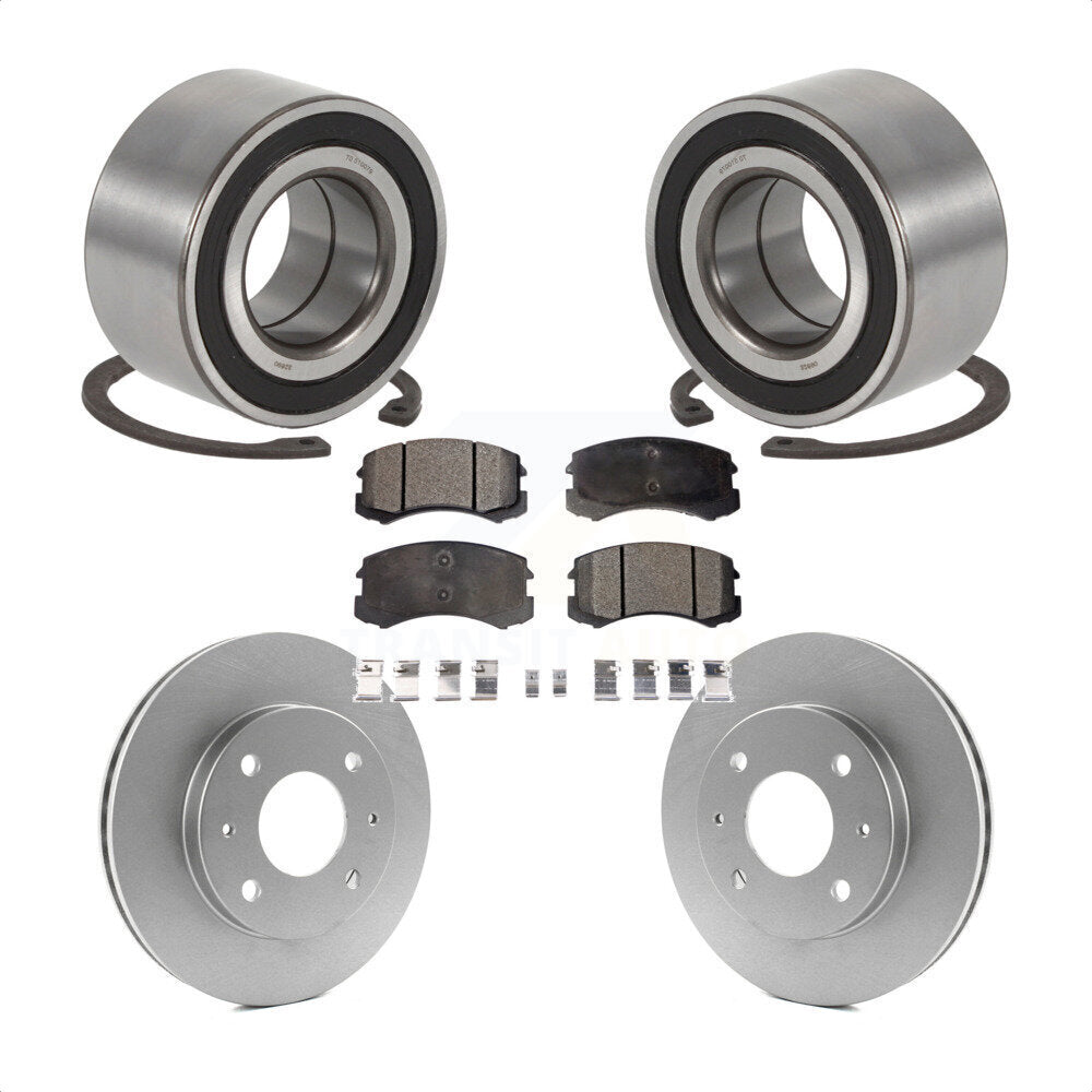 Kit de rotors et plaquettes de frein à disque enduits de roulement de roue avant pour Mitsubishi Lancer