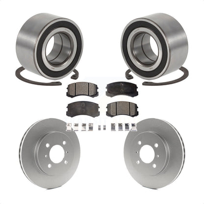 Kit de rotor et de plaquettes de frein enduits de roulement de roue avant pour Mitsubishi Lancer S 2006