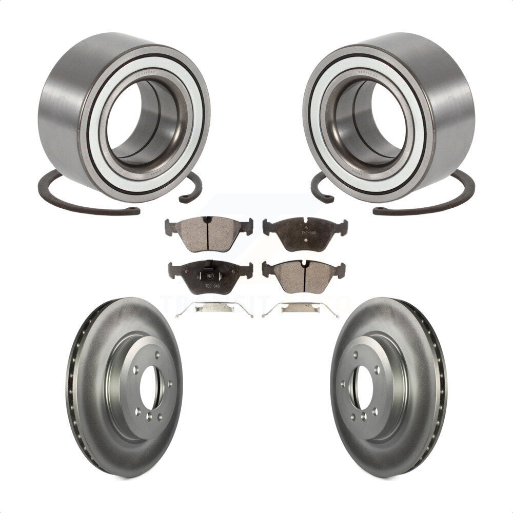 Kit de plaquettes de Rotor de frein à disque revêtu de roulement de roue avant, pour BMW 330i 330x 2001 – 2005