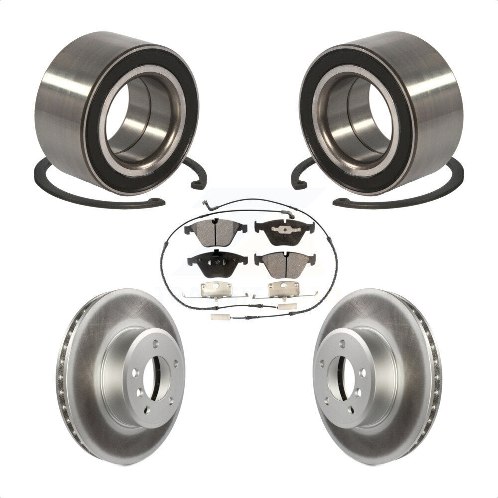 Kit de Rotor et plaquettes de frein revêtus de roulement de roue avant, pour BMW 530xi 528i xDrive 535