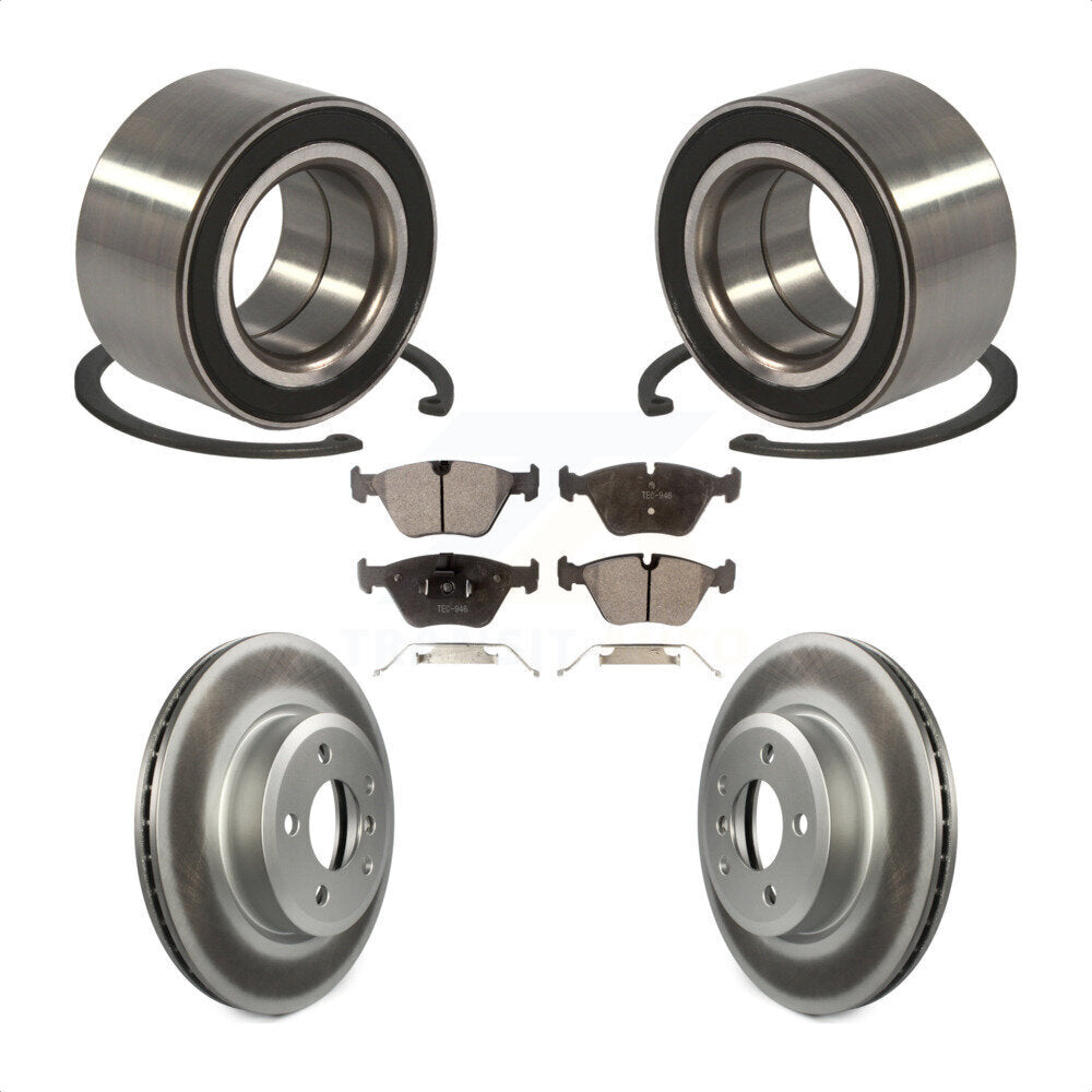 Kit de rotors et plaquettes de frein à disque revêtus de roulement de roue avant pour BMW X3 2004 – 2010