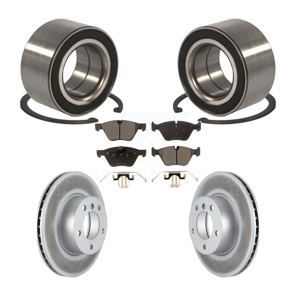 Kit de rotors et plaquettes de frein à disque enduits de roulement de roue avant pour BMW 328xi 325xi