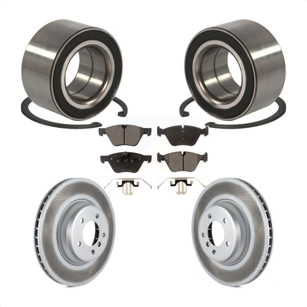 Kit de rotors et plaquettes de frein à disque enduits de roulement de roue avant pour BMW 335xi 2007