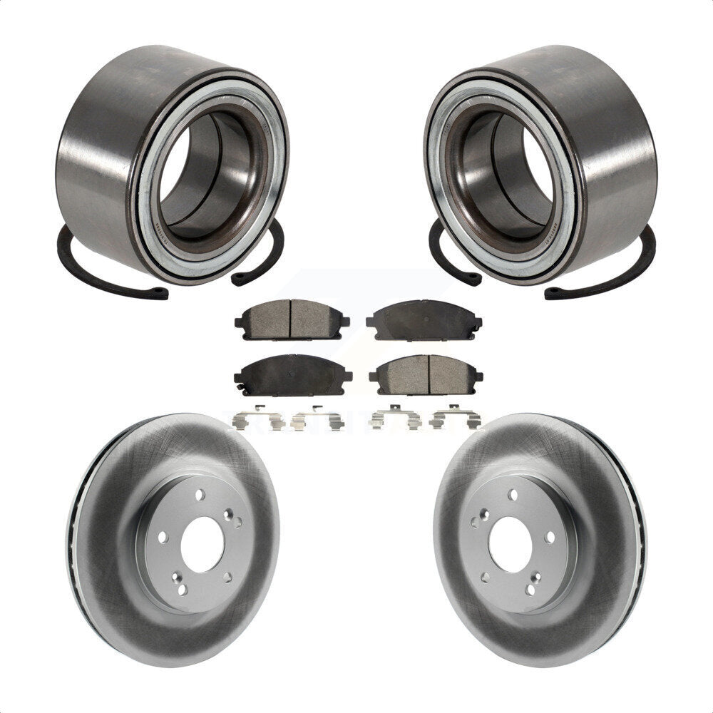 Kit de rotor et plaquettes de frein à disque revêtus de roulement de roue avant pour Acura MD 2003 – 2006