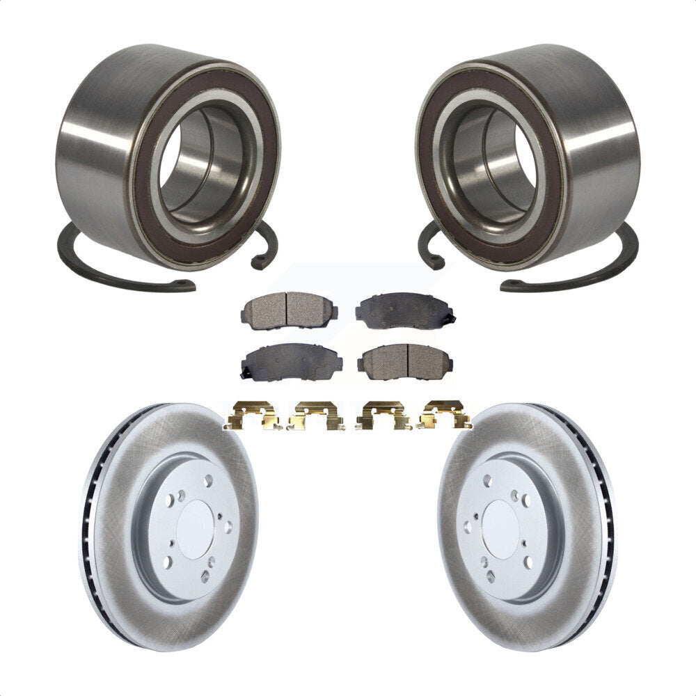 Kit de plaquettes de Rotor de frein à disque enduit de roulement de roue avant pour Honda Odysse 2005 – 2010