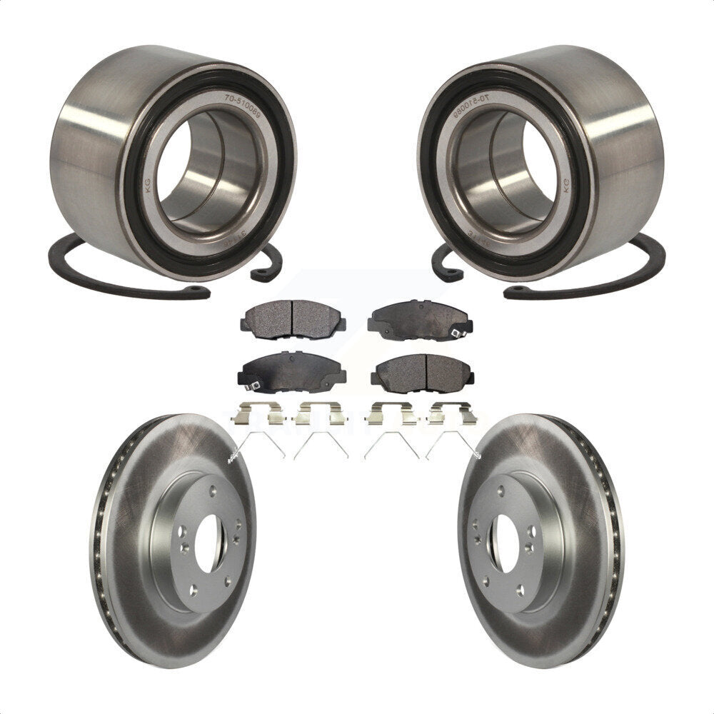 Kit de plaquettes de Rotor de frein enduit de roulement de roue avant, pour Honda Civic Touring avec 1.8