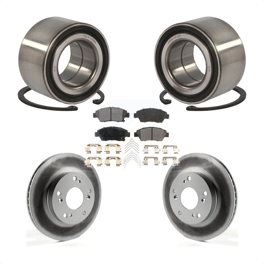 Kit de Rotor et plaquettes de frein à disque revêtu de roulement de roue avant, pour Honda Civic Acura IL