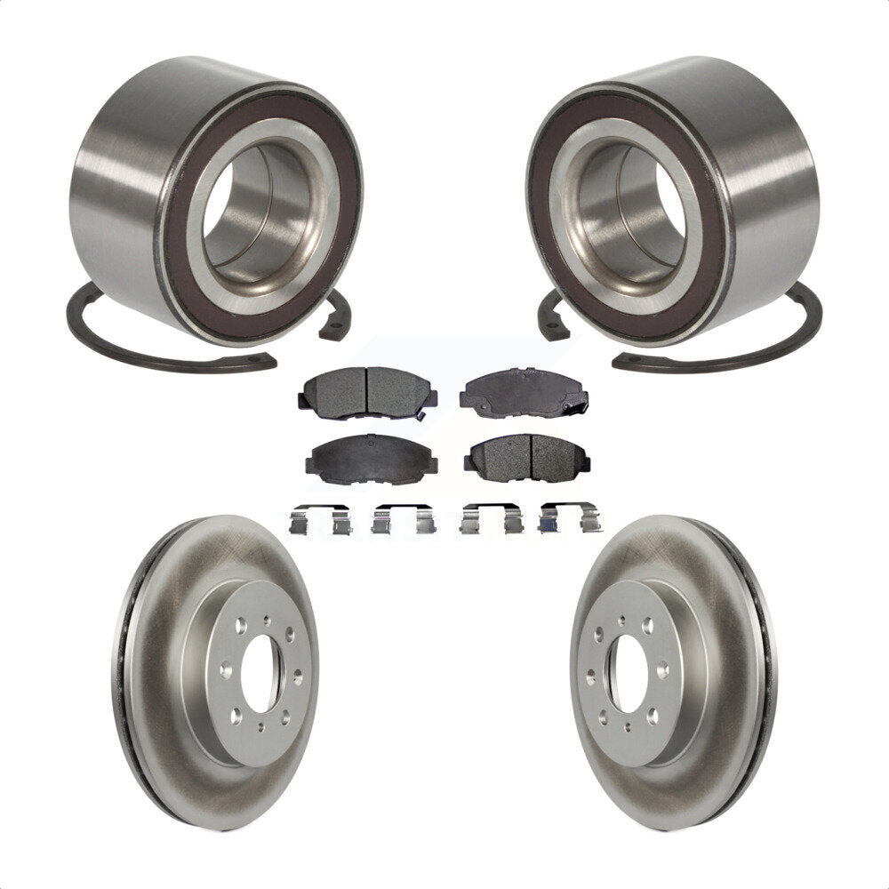 Kit de rotors et plaquettes de frein à disque enduits de roulement de roue avant pour Honda Insight