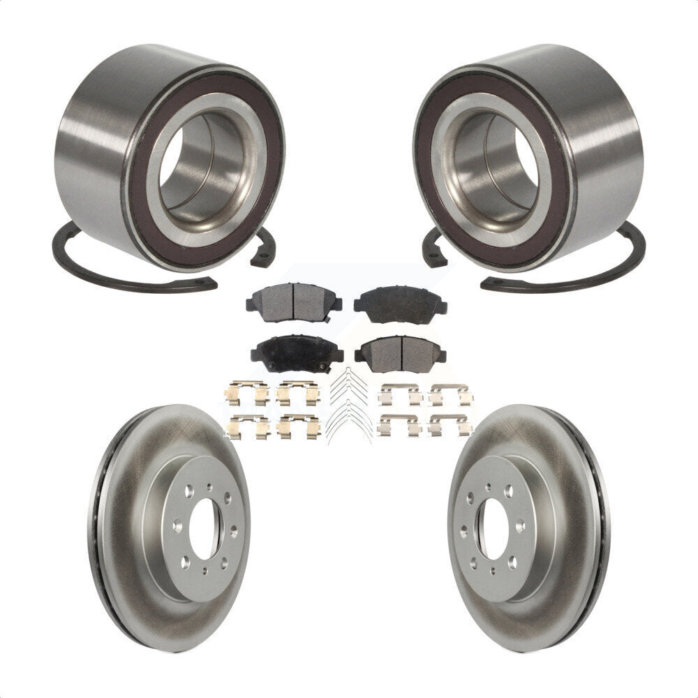 Kit de Rotor et plaquettes de frein à disque enduit de roulement de roue avant pour Honda Fi 2007 – 2008