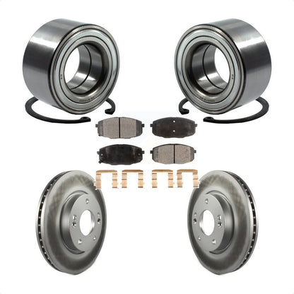 Kit de rotors et plaquettes de frein à disque enduits de roulement de roue avant pour Hyundai Elantra