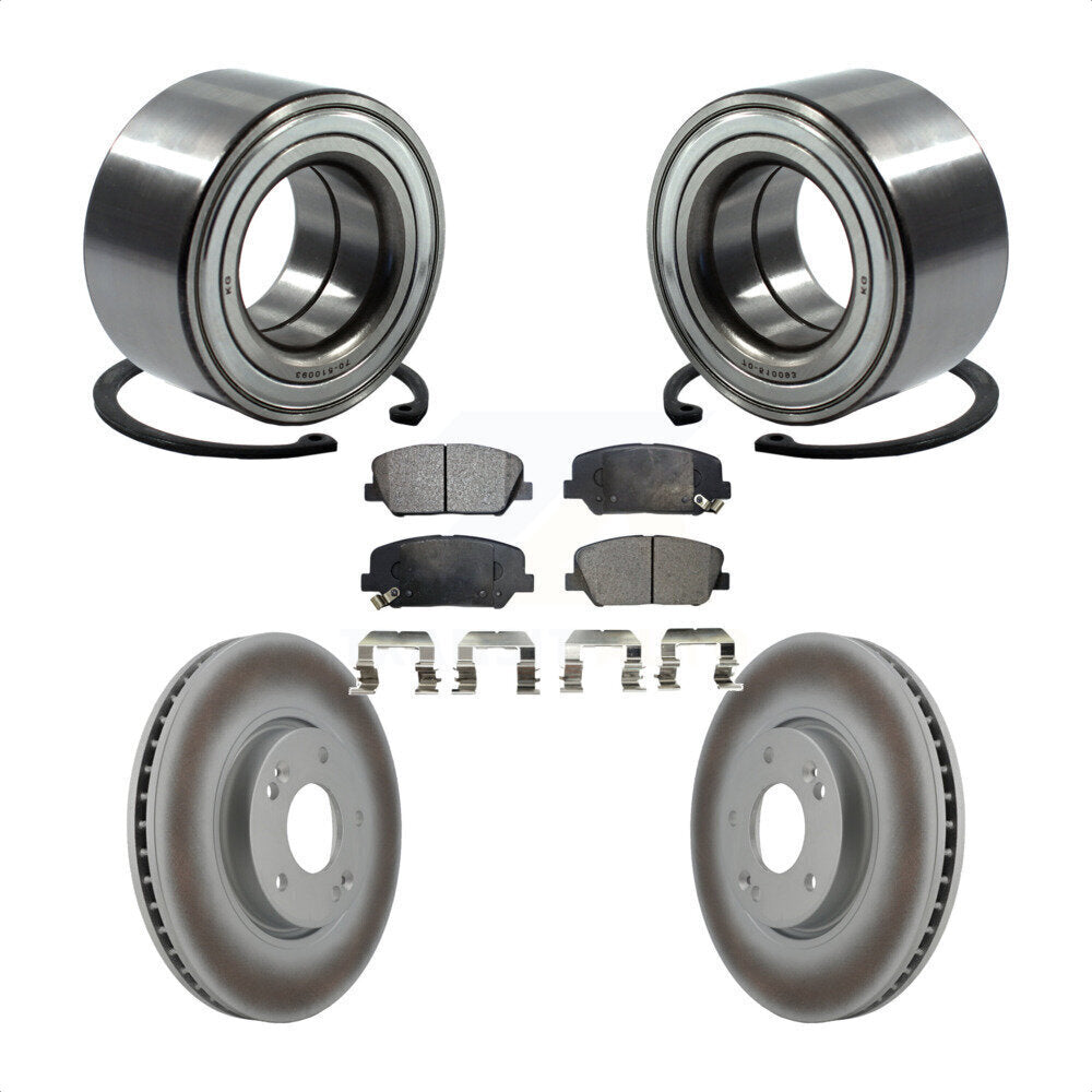 Kit de plaquettes de Rotor de frein enduit de roulement de roue avant, pour Hyundai Veloster Turbocharge