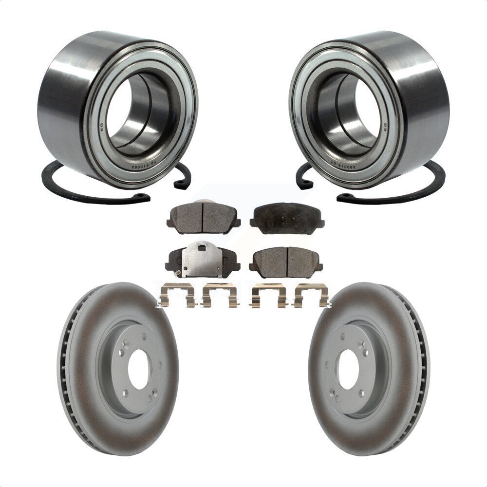Kit de Rotor et plaquettes de frein à disque revêtu de roulement de roue avant, pour Kia Forte Forte5 Kou