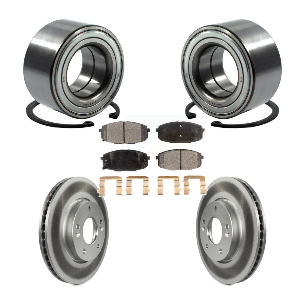 Kit de Rotor et plaquettes de frein à disque revêtus de roulement de roue avant, pour Kia Forte koup Forte