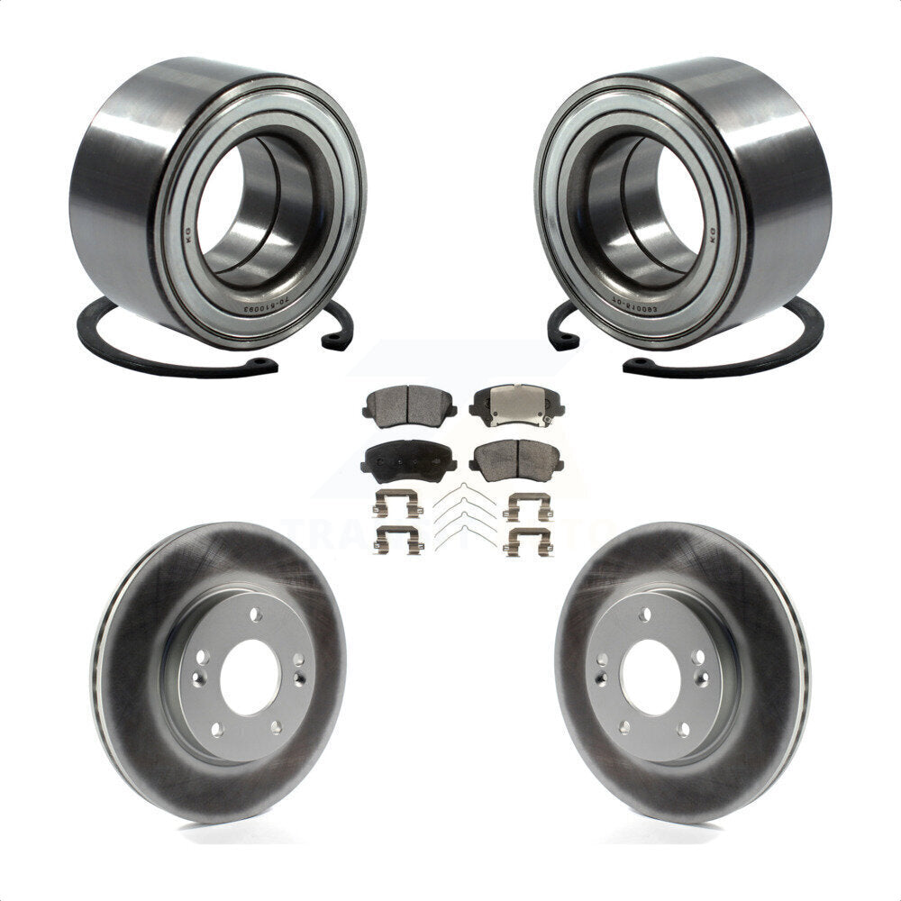 Kit de plaquettes de Rotor de frein enduites de roulement de roue avant, pour Kia Forte Hyundai Elantra G