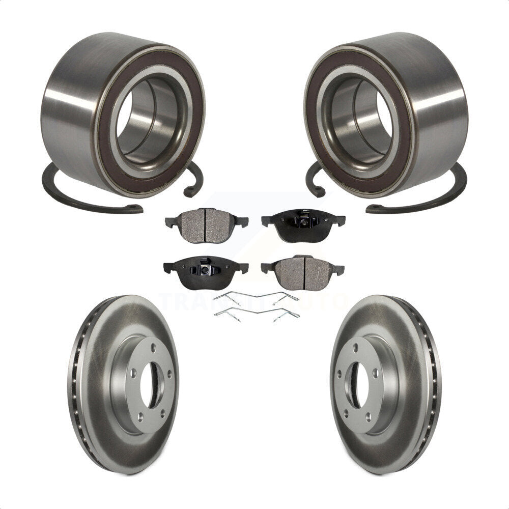 Kit de rotors et plaquettes de frein à disque enduits de roulement de roue avant pour Mazda 3 Sport