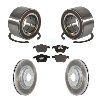 Kit de rotors de frein à disque enduits de roulement de roue avant et de plaquettes en céramique pour Mazda 3
