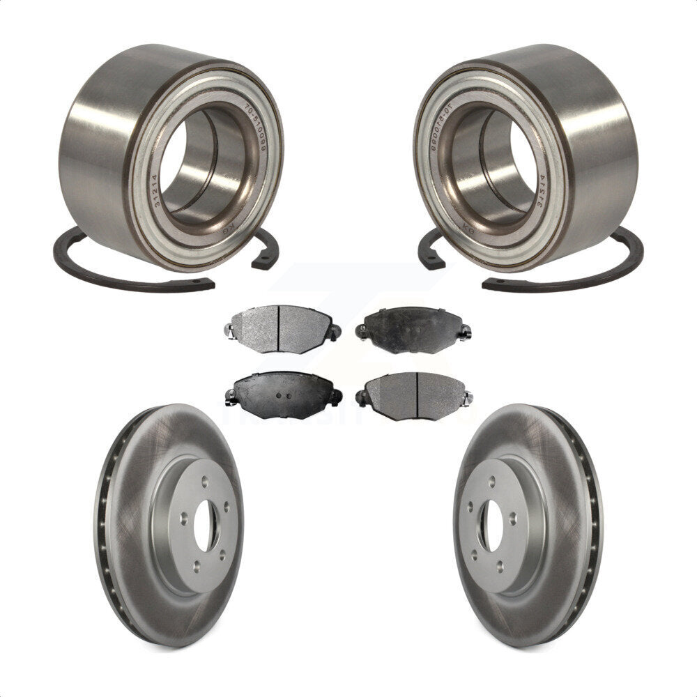 Kit de plaquettes de Rotor de frein à disque revêtues de roulement de roue avant, pour Jaguar x-typ 2002 – 2008