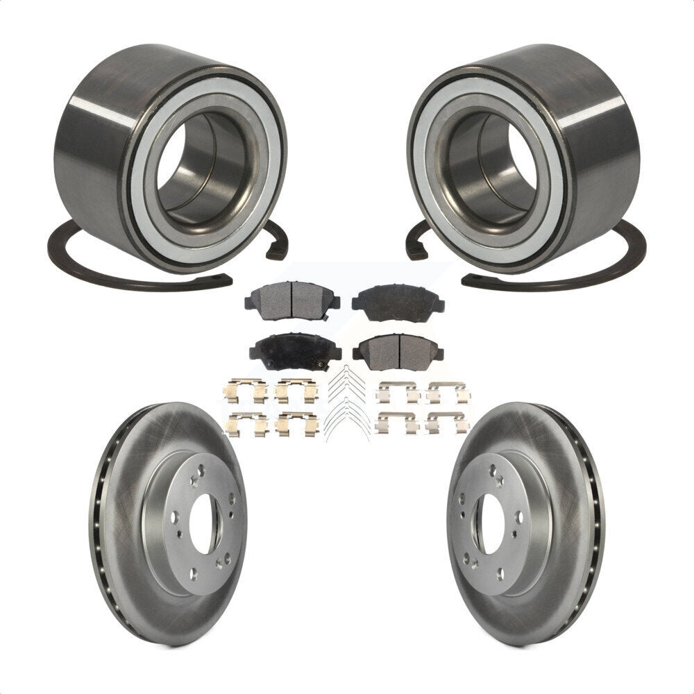 Kit de Rotor et de plaquettes de frein à disque revêtu de roulement de roue avant, pour Honda CR-2011 – 2015