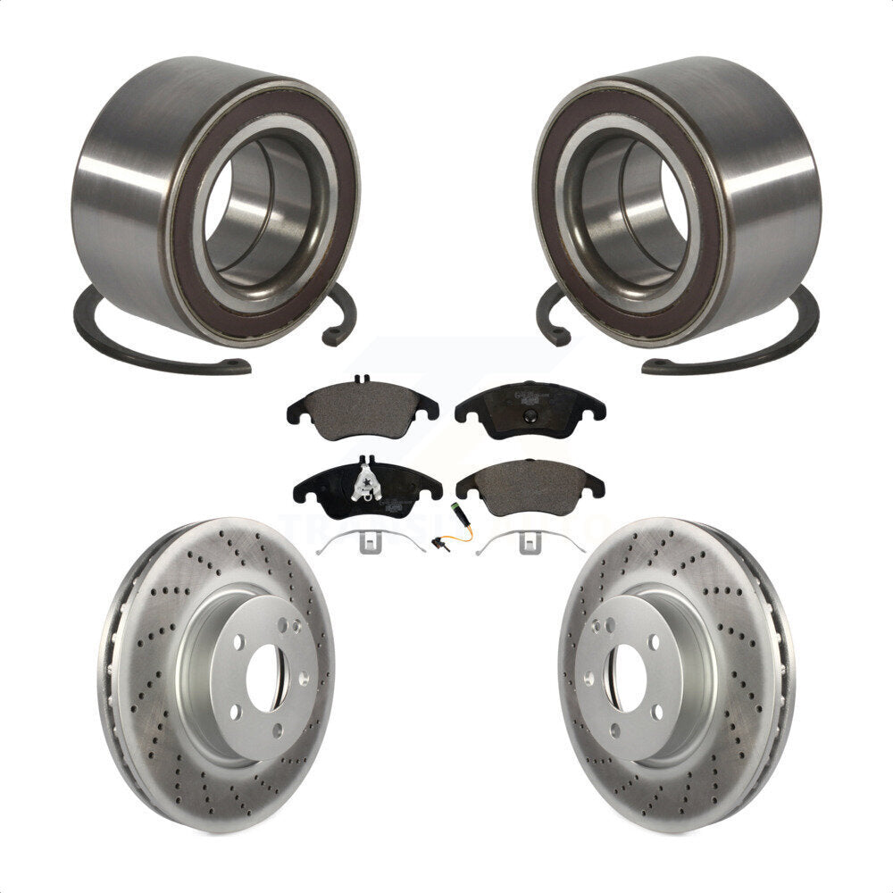 Kit de plaquettes de Rotor de frein enduites de roulement de roue avant, pour Mercedes-Benz C300 E350 C35
