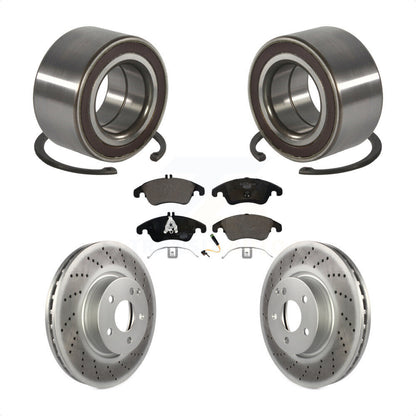 Kit de plaquettes de Rotor de frein enduites de roulement de roue avant, pour Mercedes-Benz C300 E350 C35
