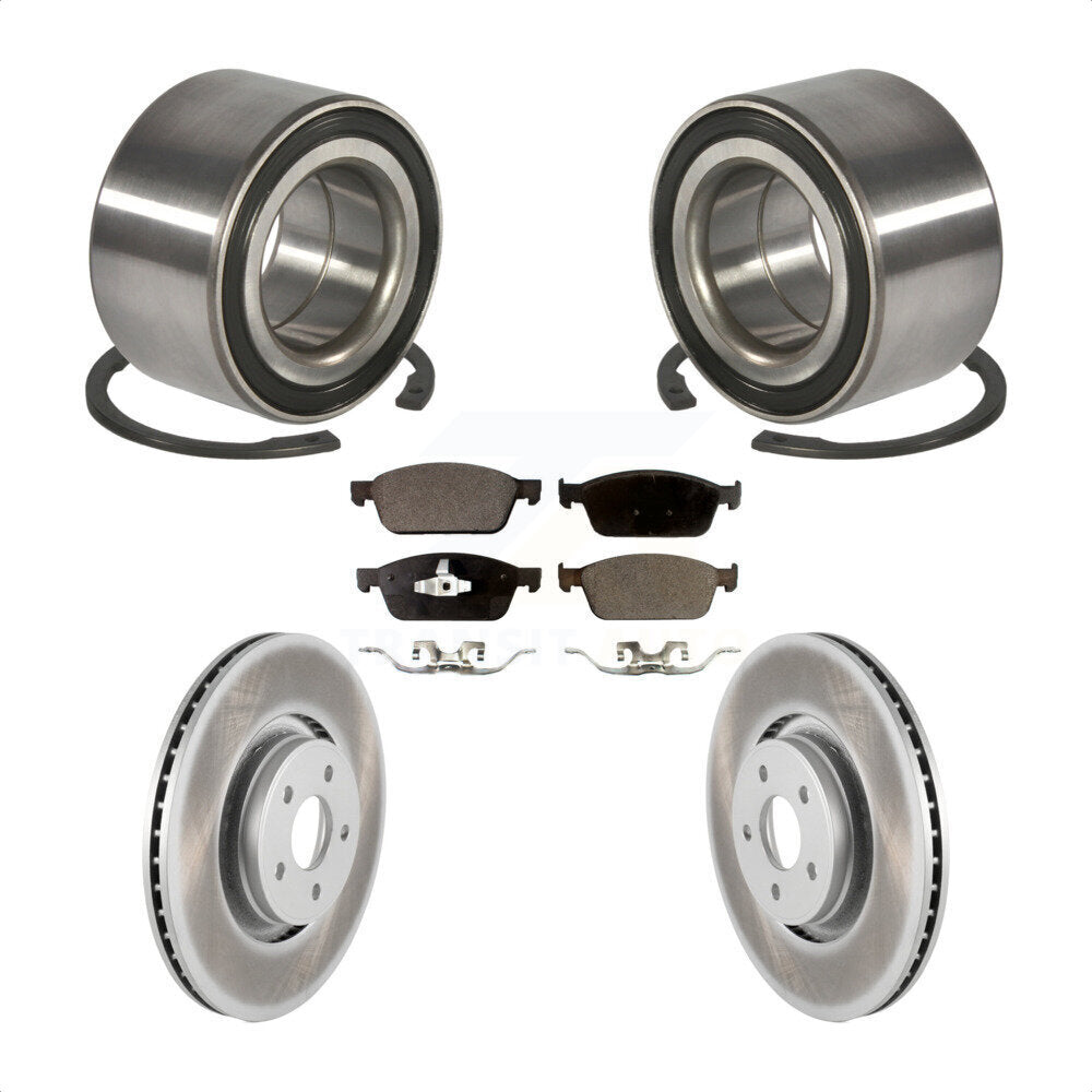Kit de Rotor et de plaquettes de frein à disque revêtu de roulement de roue avant, pour Ford Focus Lincoln MK