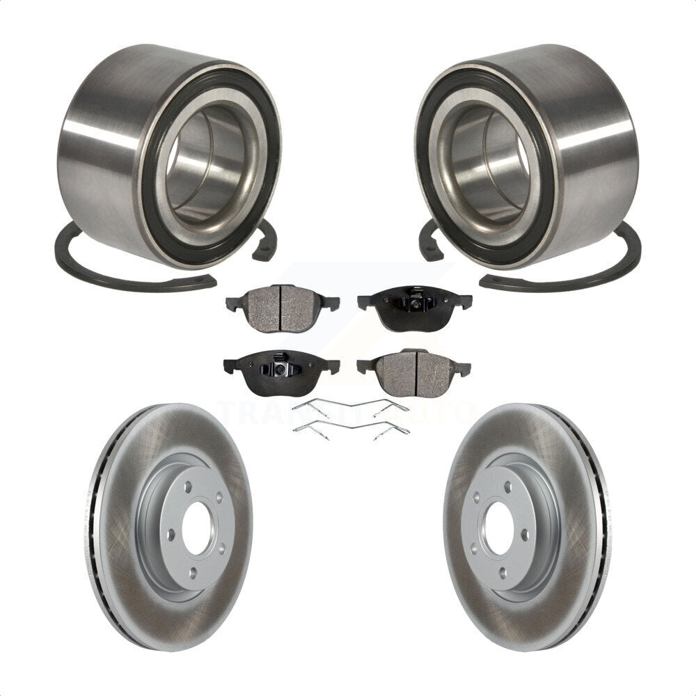 Kit de rotors et plaquettes de frein à disque enduits de roulement de roue avant pour Ford Escape C-Max