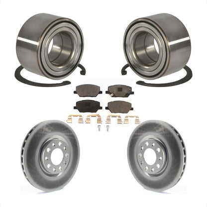 Kit de rotor et plaquettes de frein à disque revêtus de roulement de roue avant pour Fiat 500 2016 – 2018
