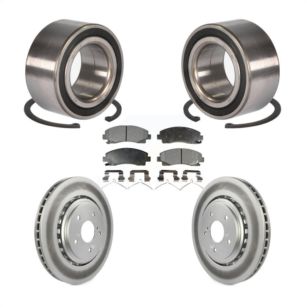 Kit de rotor et plaquettes de frein à disque revêtus de roulement de roue avant pour Acura TL 2015 – 2020