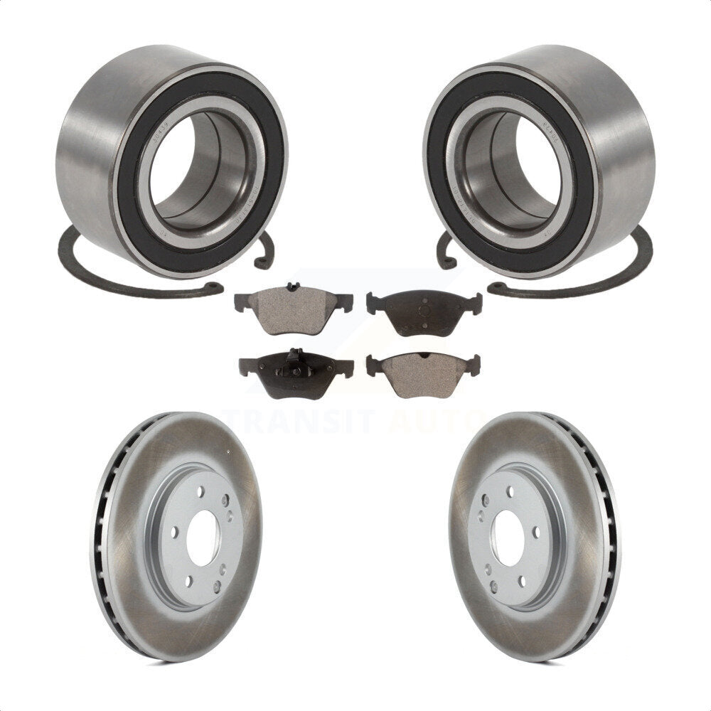 Kit de rotors et plaquettes de frein à disque enduits de roulement de roue avant pour Mercedes-Benz E32