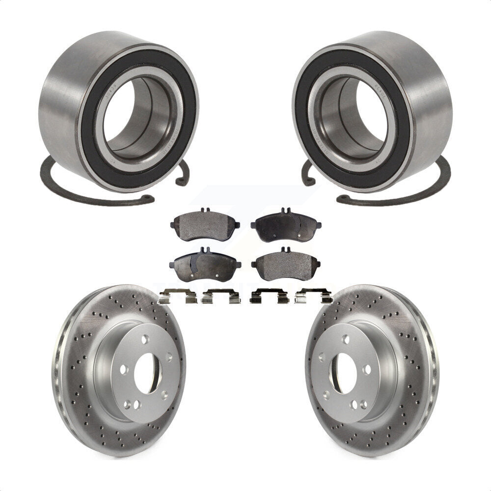 Kit de Rotor et de plaquettes de frein à disque revêtu de roulement de roue avant, pour Mercedes-Benz C250 AW