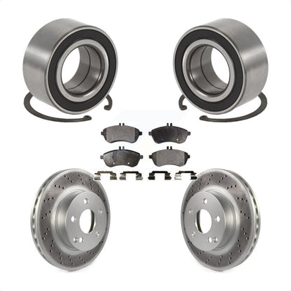 Kit de Rotor et de plaquettes de frein à disque revêtu de roulement de roue avant, pour Mercedes-Benz C250 AW