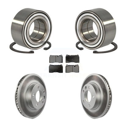 Kit de rotors et plaquettes de frein à disque enduits de roulement de roue avant pour Volkswagen Touare