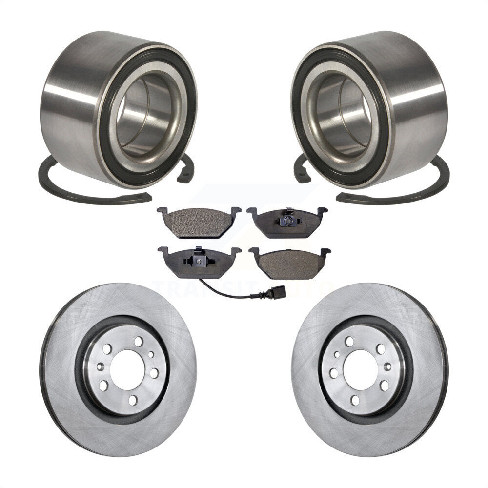 Kit de Rotor et plaquettes de frein, roulement de roue avant, pour Volkswagen Jetta Beetle Golf Cit