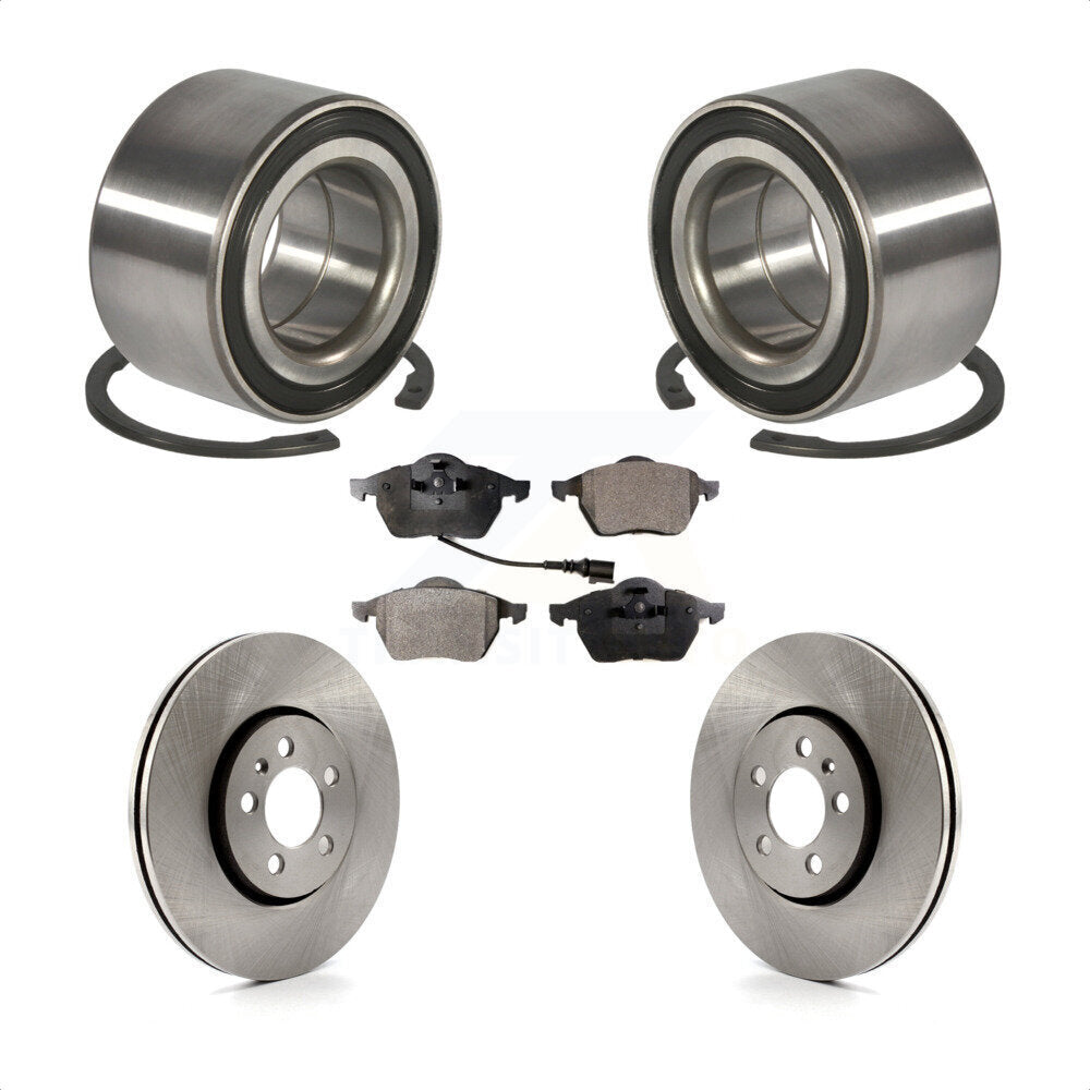 Kit de Rotor et plaquettes de frein à disque, roulement de roue avant, pour Volkswagen Jetta Golf Beetl