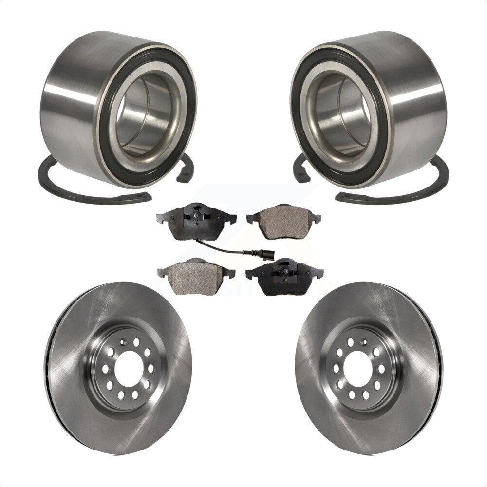 Kit de Rotor et de plaquettes de frein à disque, roulement de roue avant, pour Volkswagen Jetta Golf Audi T