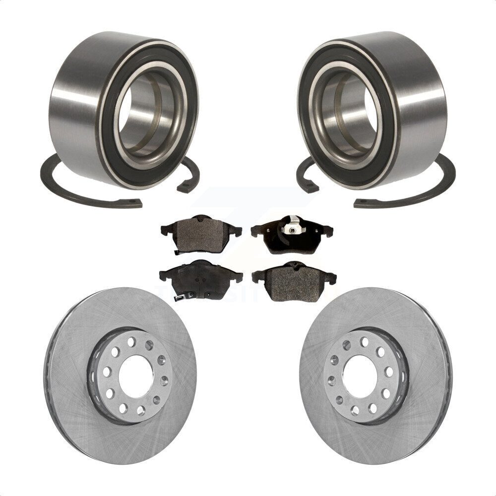 Kit de rotors et plaquettes de frein à disque, roulement de roue avant, pour Volkswagen Passat Audi A