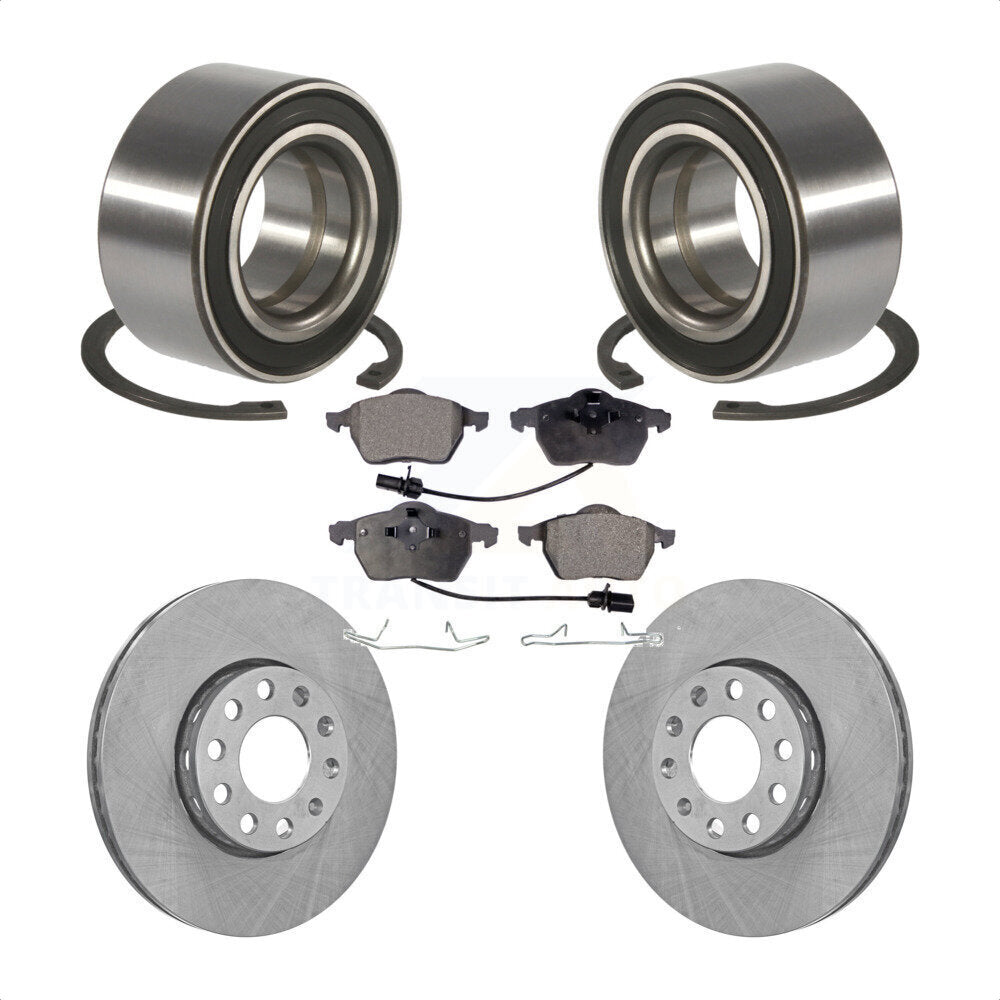 Kit de Rotor et plaquettes de frein à disque, roulement de roue avant, pour Volkswagen Passat Audi A4 A