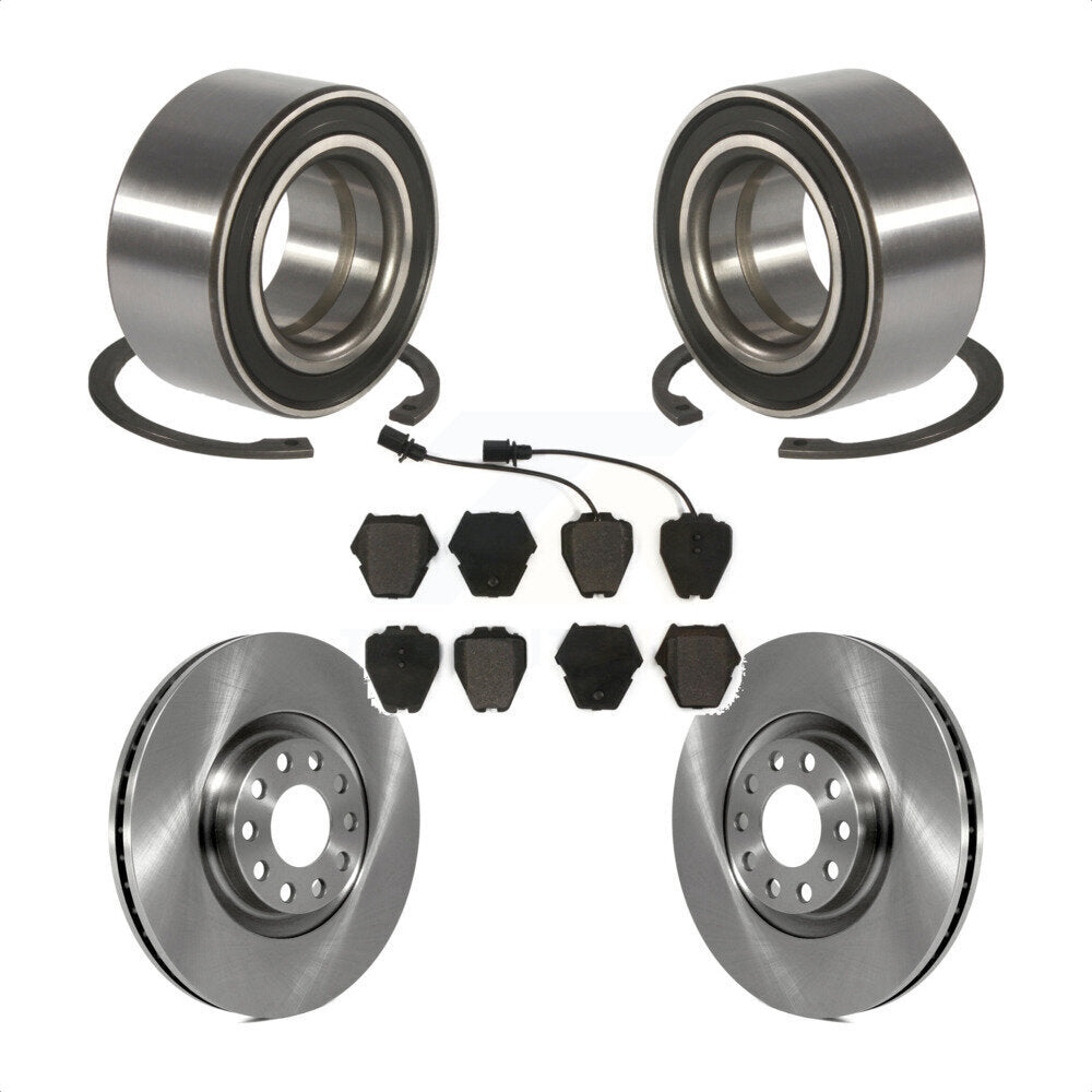 Kit de rotors et plaquettes de frein à disque de roulement de roue avant pour Audi S4 A4 2000 – 2001