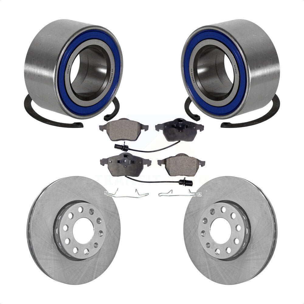 Kit de rotors et plaquettes de frein à disque, roulement de roue avant, pour Volkswagen Passat Audi A